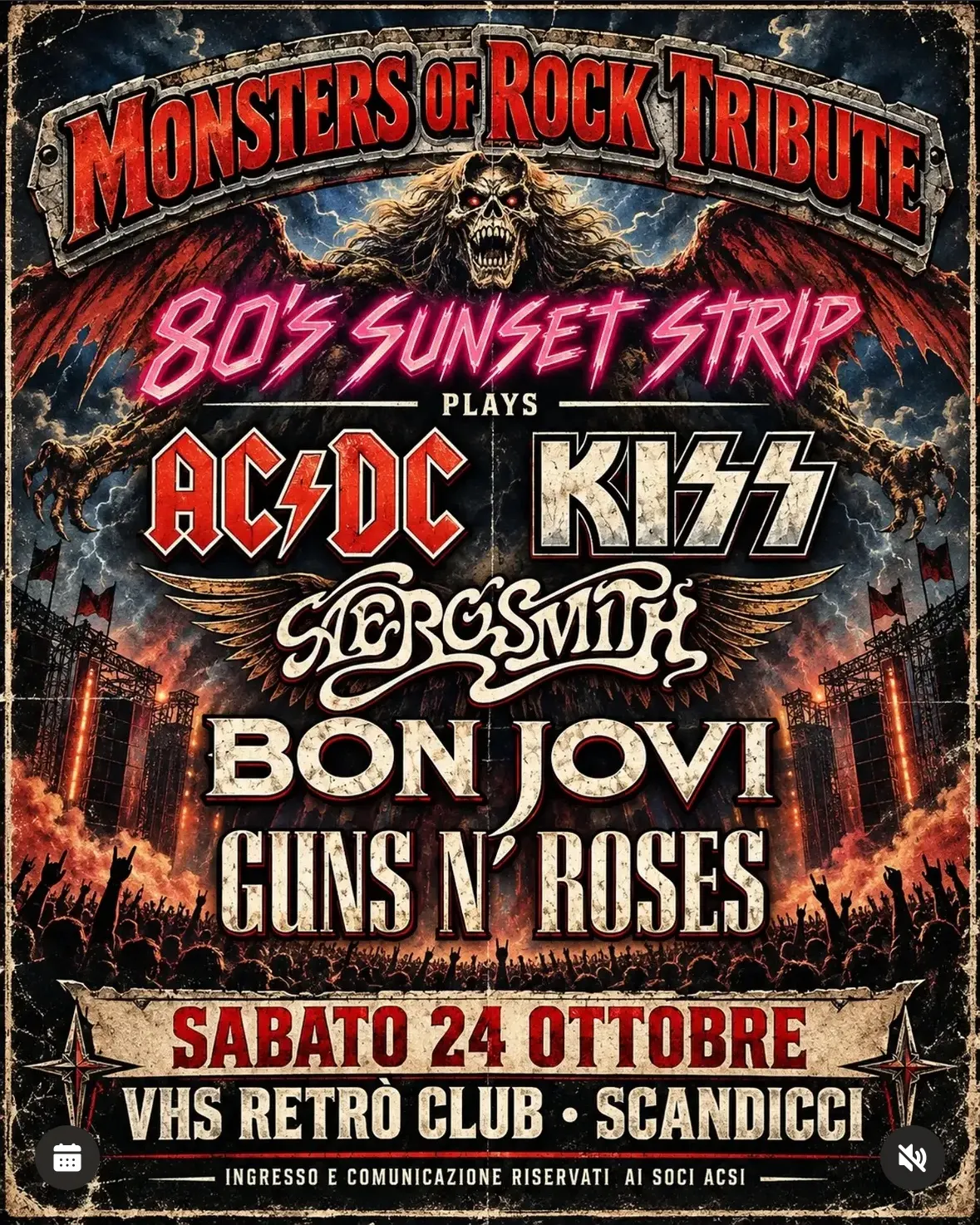 Locandina: Monsters of Rock Tribute – 80's Sunset Strip
