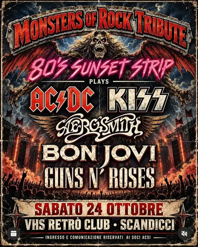 Locandina: Monsters of Rock Tribute – 80's Sunset Strip