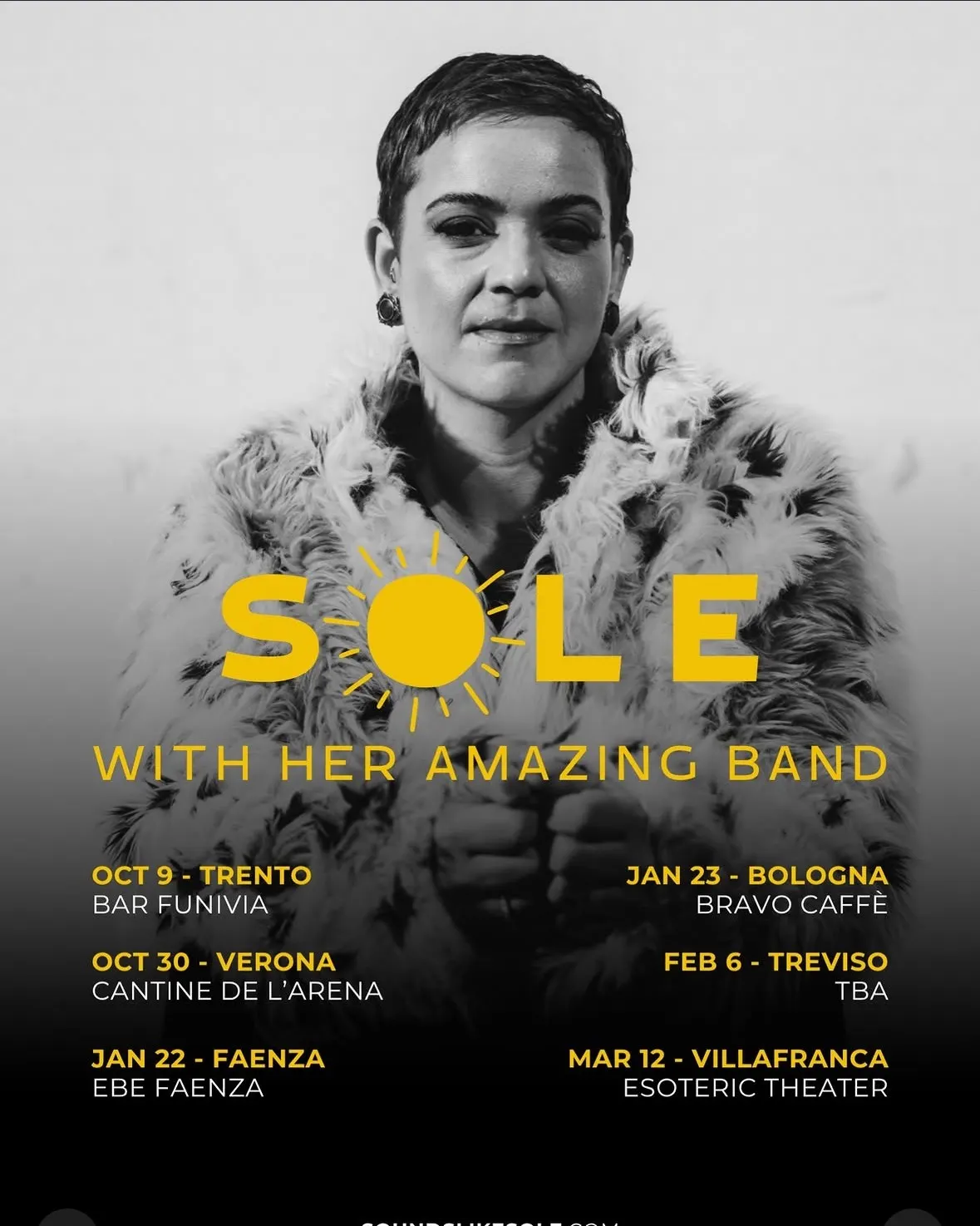 Locandina: SOLE with her amazing band