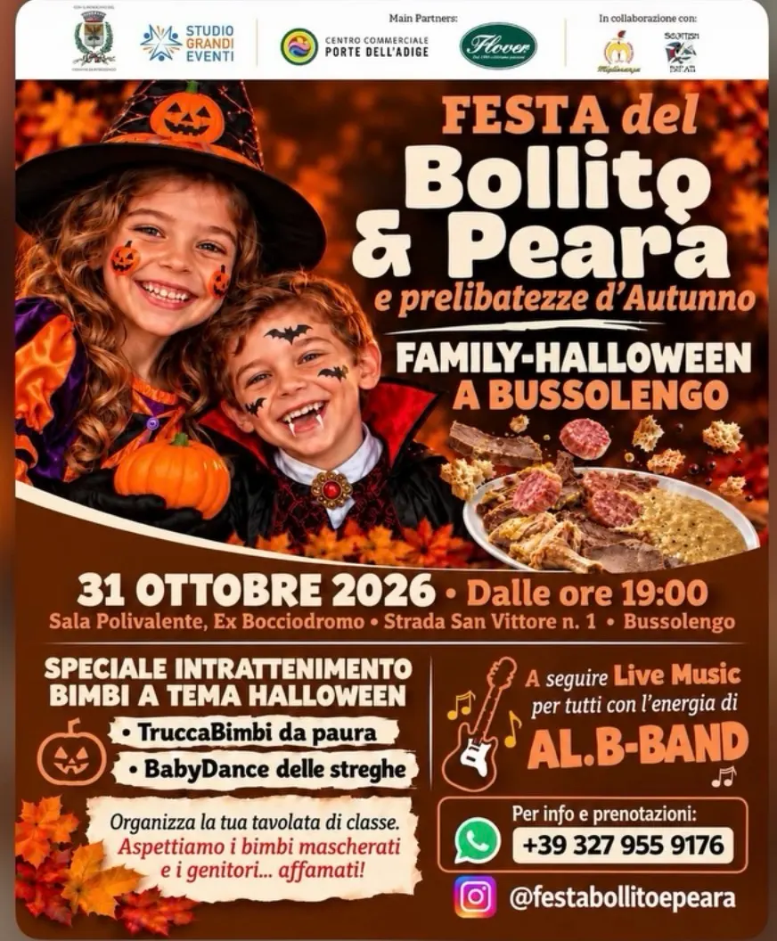 Locandina: FAMILY HALLOWEEN @ Festa del Bollito & Peara