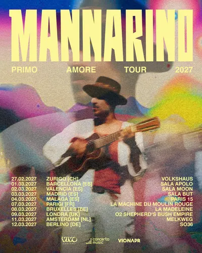 Locandina: Mannarino – Primo Amore Tour 2027