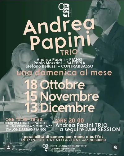 Locandina: Andrea Papini Trio – una domenica al mese