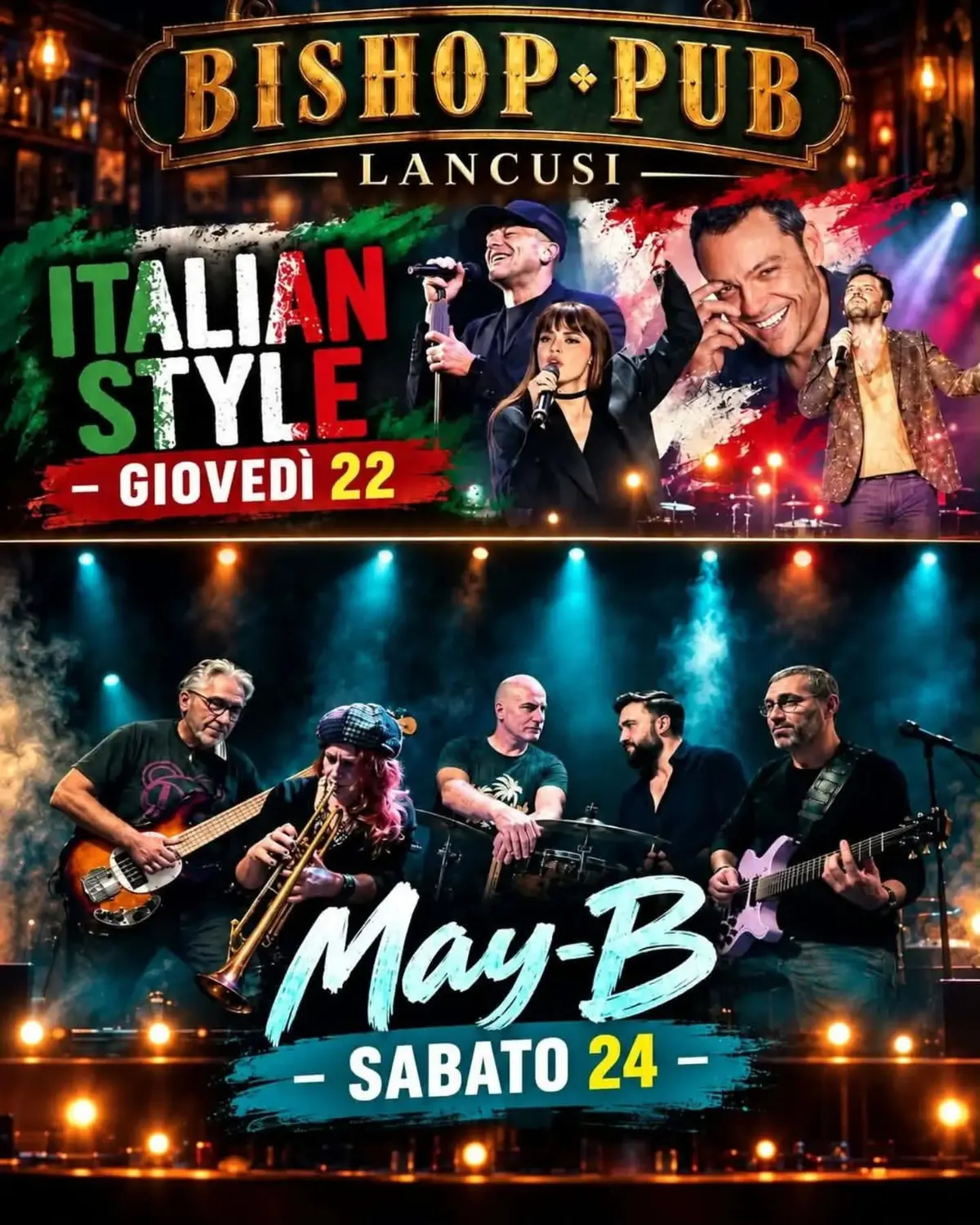 Locandina: Bishop Pub Lancusi – Italian Style / May-B