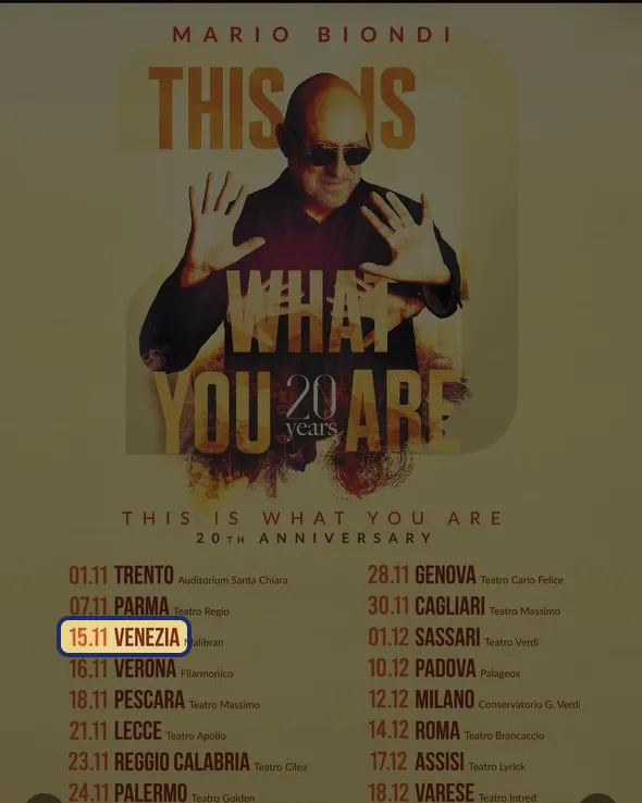 Locandina: Mario Biondi – Venezia