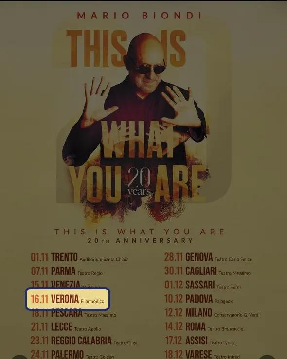 Locandina: Mario Biondi – Verona