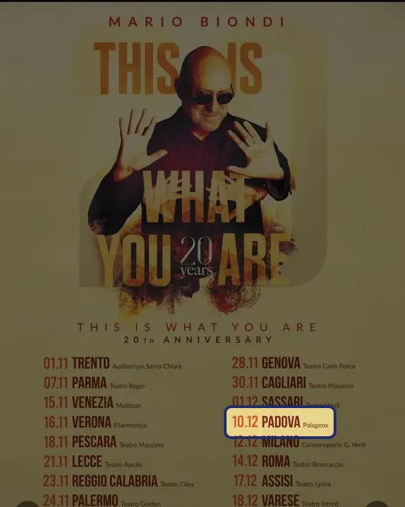Locandina: Mario Biondi – Padova