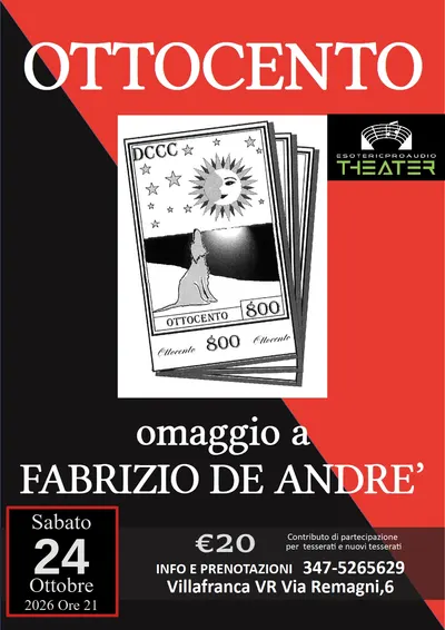 Locandina: Ottocento – Omaggio a Fabrizio De André