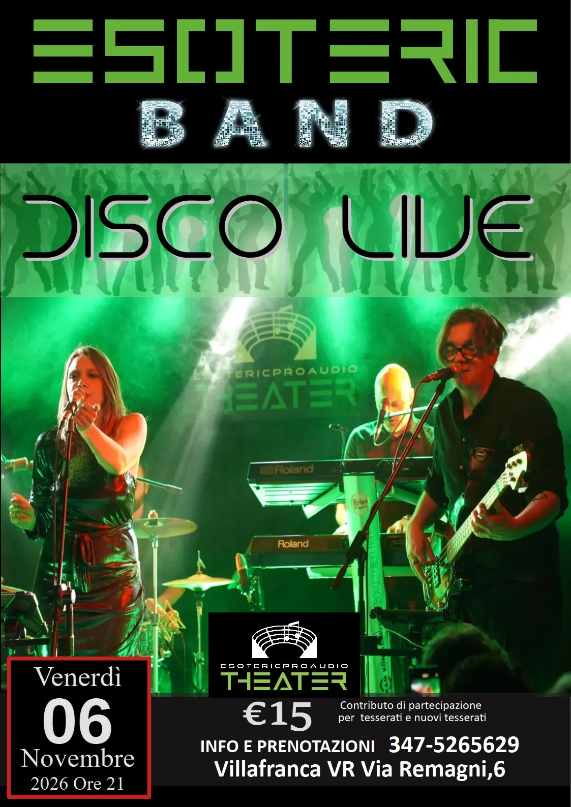 Locandina: Esoteric Band in Disco Live