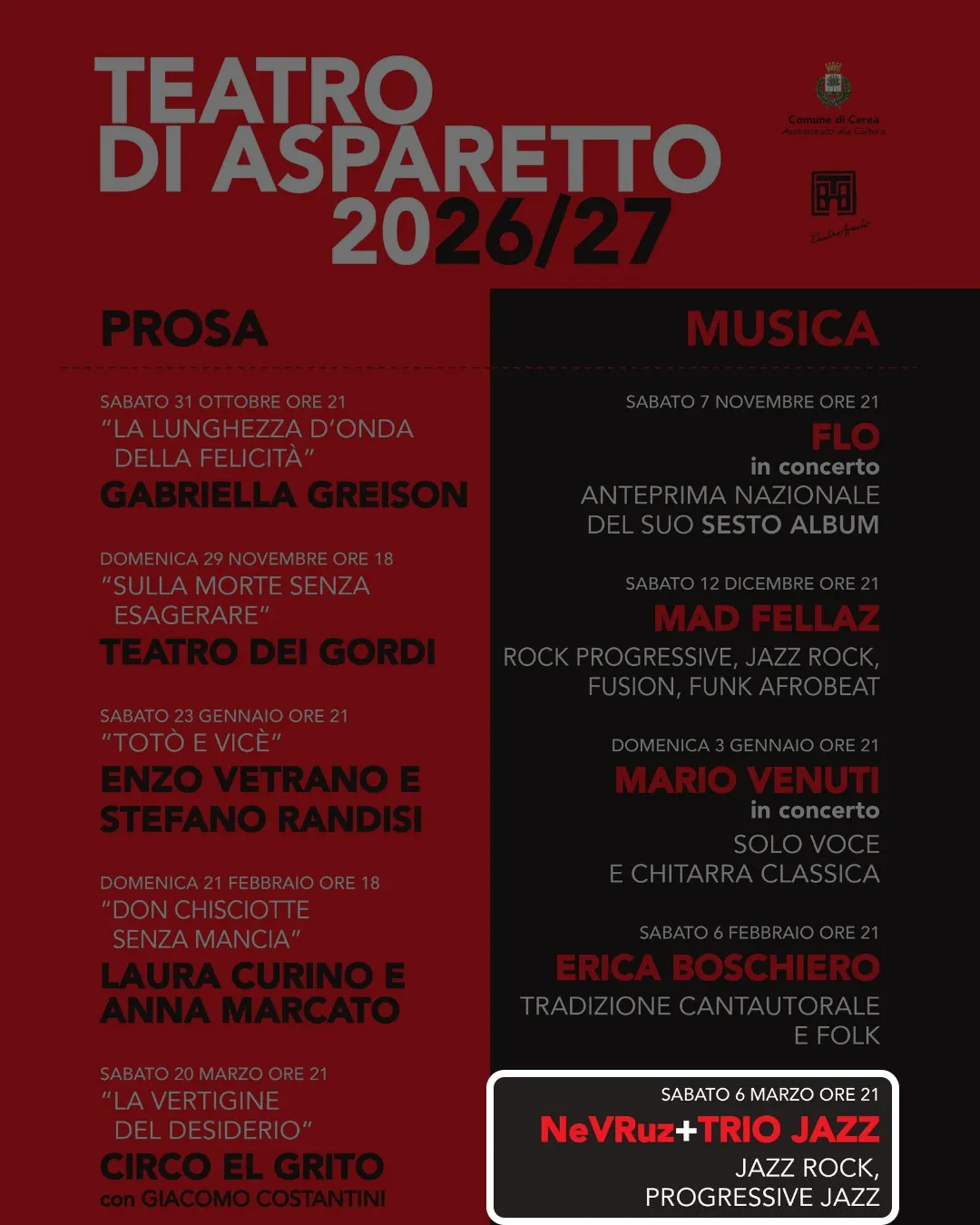 Locandina: NeVRuz + Trio Jazz