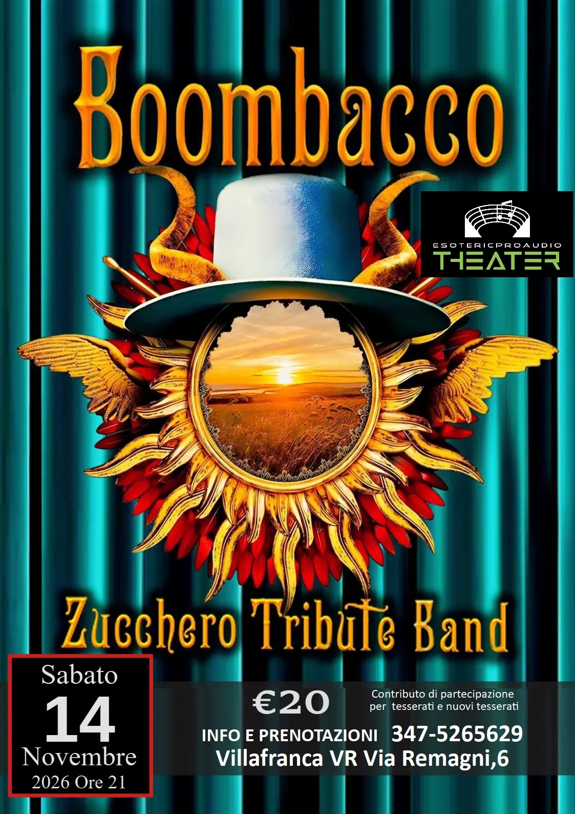 Locandina: Boombacco – Zucchero Tribute Band