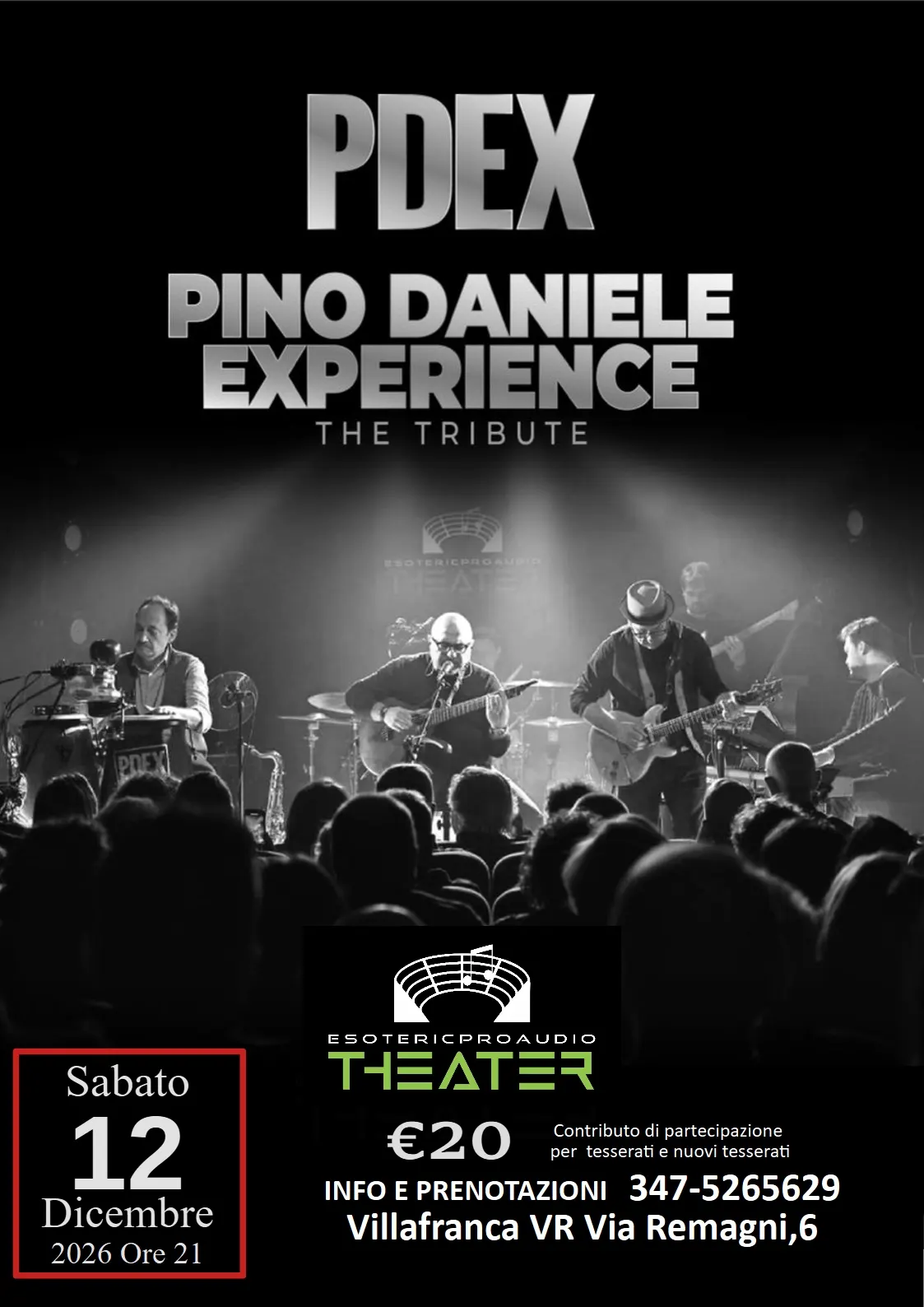 Locandina: PDEX Pino Daniele Experience