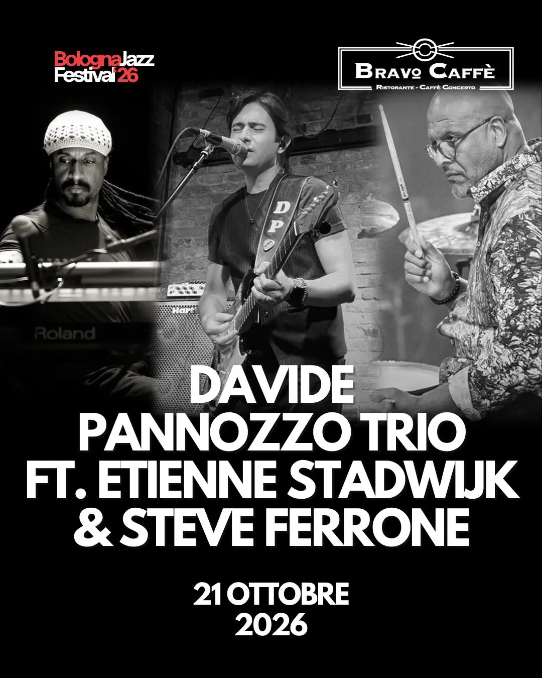 Locandina: Davide Pannozzo Trio ft. Etienne Stadwijk & Steve Ferrone