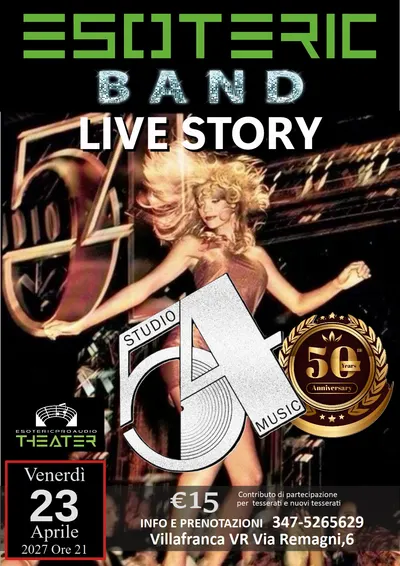 Locandina: STUDIO54 Live Story by Esoteric Band