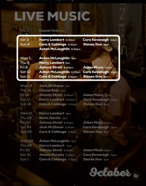 Locandina: Live music – Cara & Cabbage, Steves Duo