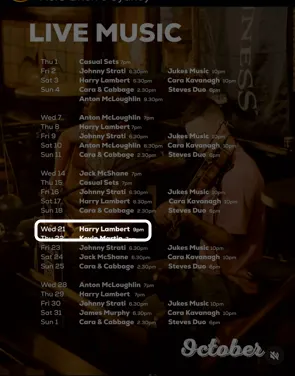 Locandina: Live music – Harry Lambert