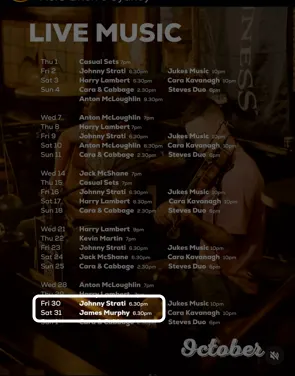 Locandina: Live music – Johnny Strati, Jukes Music